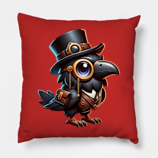 Steampunk Raven! Pillow