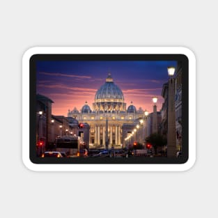 Saint Peter Basilica in Vatican City at Rome, Italy Magnet