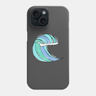 Design of wave ocean blue Phone Case