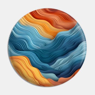 Abstract Orange And Blue Pin
