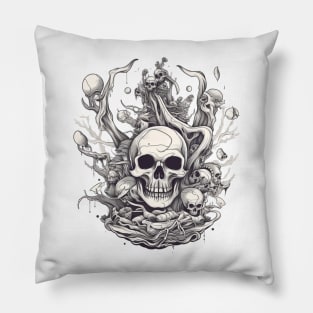 skulls dead halloween Pillow