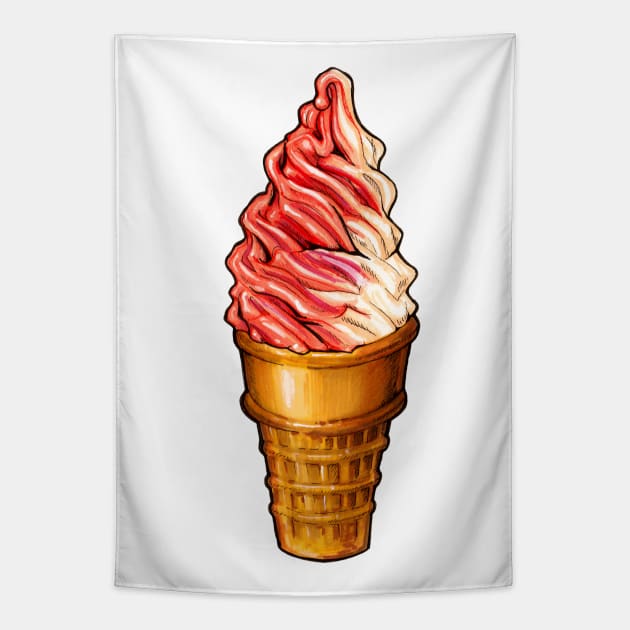 Strawberry Twist Tapestry by KellyGilleran