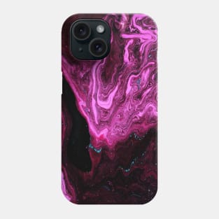 Wine Red and Rose Pink Abstract Art Phone Case