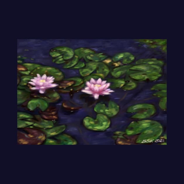 Lilies on a pond by crumblyBiscuit