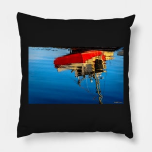 Reflection of a Fishing Boat Pillow