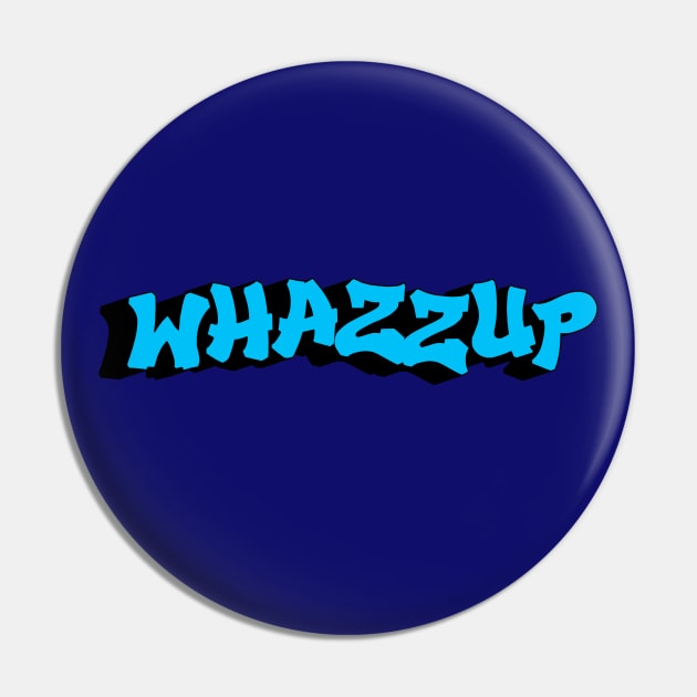 Whazzup Blue/Black Pin by Dmitri