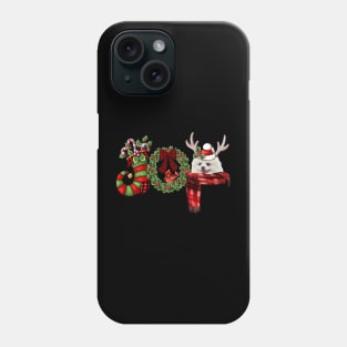 Christmas Joy Dwarf Stocking Reindeer White Pomeranian Phone Case
