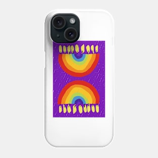 Rainbow Chanukiah Purple Print Phone Case