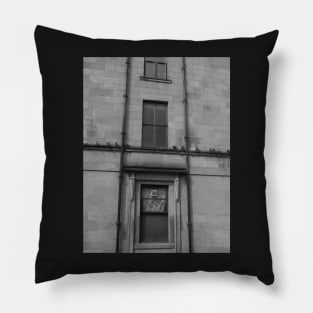 Black and White Scottish House Pillow