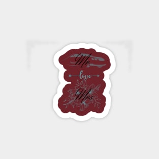 Mr love Mrs / Cute couple design Magnet