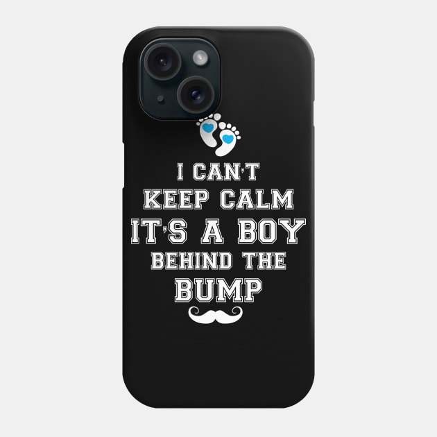 I can't keep calm it's a boy behind the bump Phone Case by Work Memes
