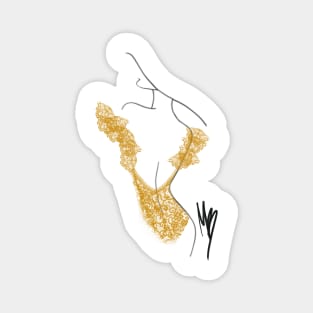 Vacation mood. Fashion illustration. Clothes design Magnet