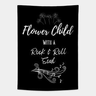 Flower Child With A Rock And Roll Soul - Official Artwork By Free Spirits And Hippies Tapestry