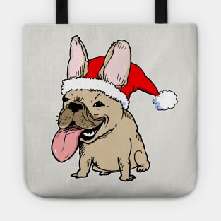 French Bulldog Christmas Cartoon Frenchie Holiday Tote