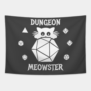 Dungeon Meowster (Dark Background) Tapestry