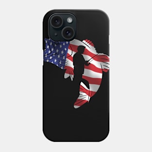 american shirt, fishing shirt, flag american, gift Phone Case