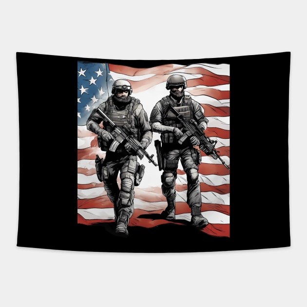 Army Delta Tapestry by animegirlnft