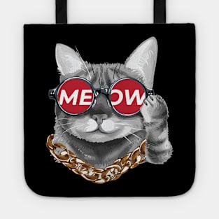 Cute Cat Wearing Glasses Tote