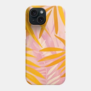 Boho Palm Leaves Tropical pink Phone Case