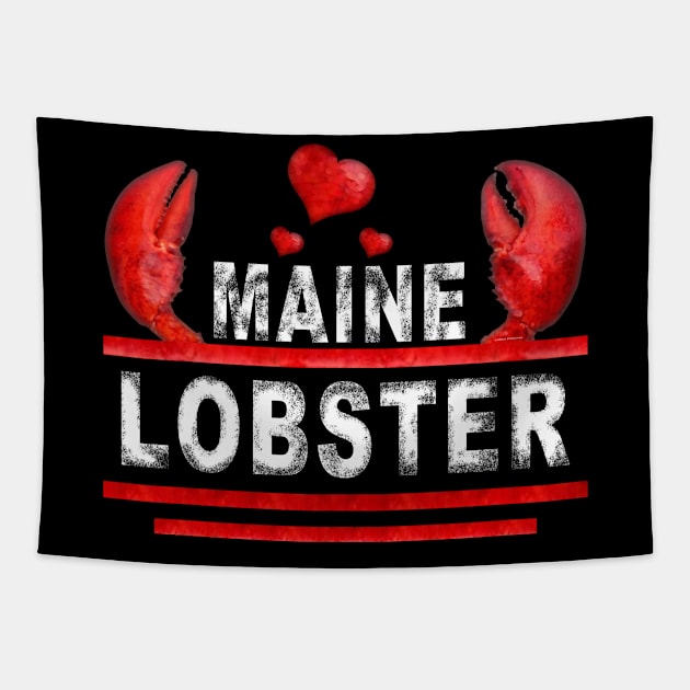Maine Lobster Hearts W Tapestry by Ratherkool