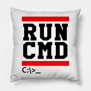 Run-CMD Funny Command Prompt Computer Programmer Pillow