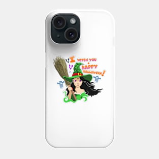 Halloween and the witch Phone Case
