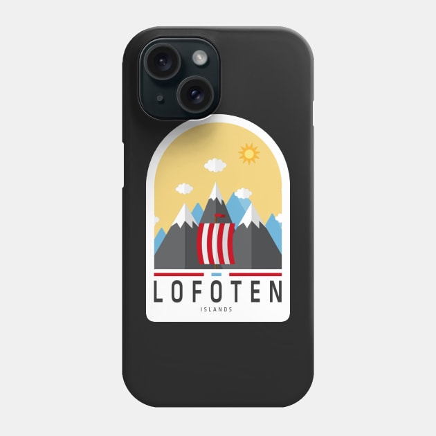 The Lofoten Islands, Norway Sticker, Travel Sticker for Norway lovers Phone Case by norwayraw