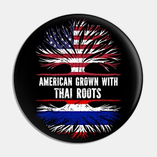 American Grown with Thai Roots USA Flag Pin