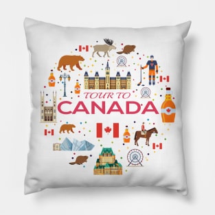 Tour To Canada Concept Pillow