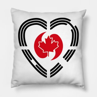 Korean Canadian Multinational Patriot Flag Series (Heart) Pillow