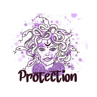 Medusa Protection in Purple T-Shirt