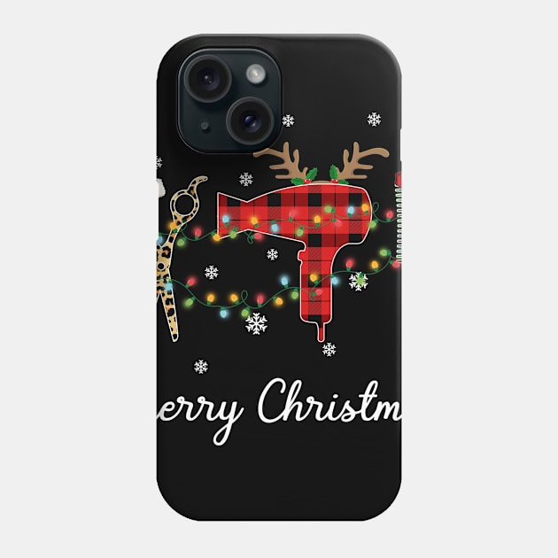 Hairdresser Merry Christmas Funny Phone Case by Dunnhlpp