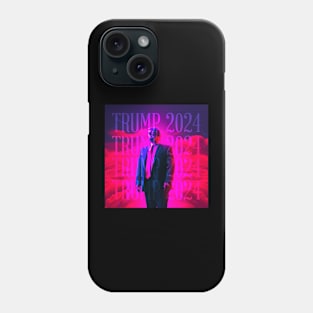 Vaporwave Retrowave Synthwave Donald Trump 2024 President Election Republican Conservative Phone Case