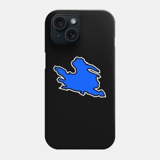 Mayne Island Dressed In Blue Indigo - Simple Solid Colour Silhouette - Mayne Island Phone Case