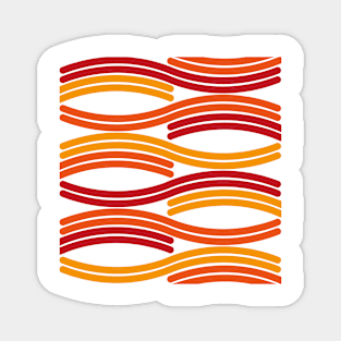 Pattern with red, orange and yellow ribbons Magnet