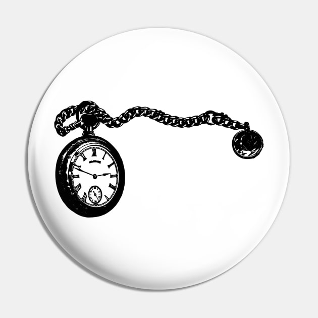 Pocket watch Pin by linesdesigns