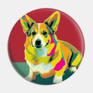 Welsh Corgi Pop Art Style Pin