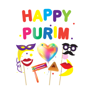 Happy Purim Festival Kids Party Gifts Decoration Jewish Holiday T-Shirt