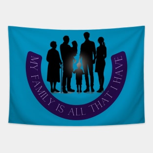 Family Harmony - Timeless Silhouette Tapestry