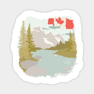 Canada mountains Magnet