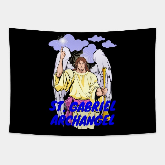 St. Gabriel Archangel Tapestry by stadia-60-west