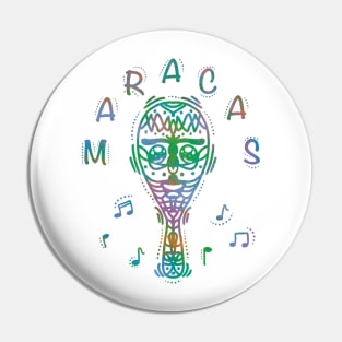 Maracas musical instrument Pin