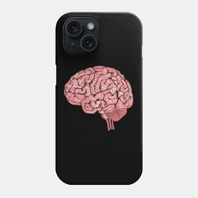 Chess - Brain Anatomy Of A Chess Player Phone Case by Kudostees