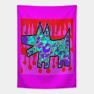 purple puppy 24 Tapestry