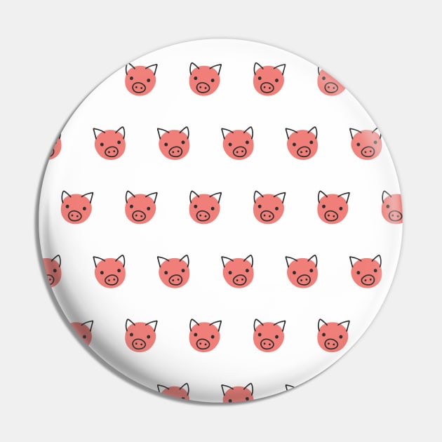 Polka Dot Pigs Pin by Sandra Hutter Designs