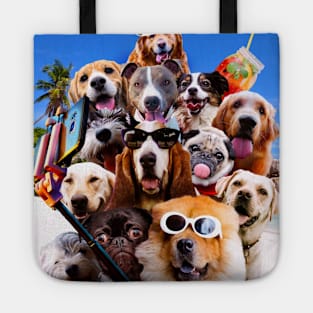 Dog Selfie Wearing Glasses Tote