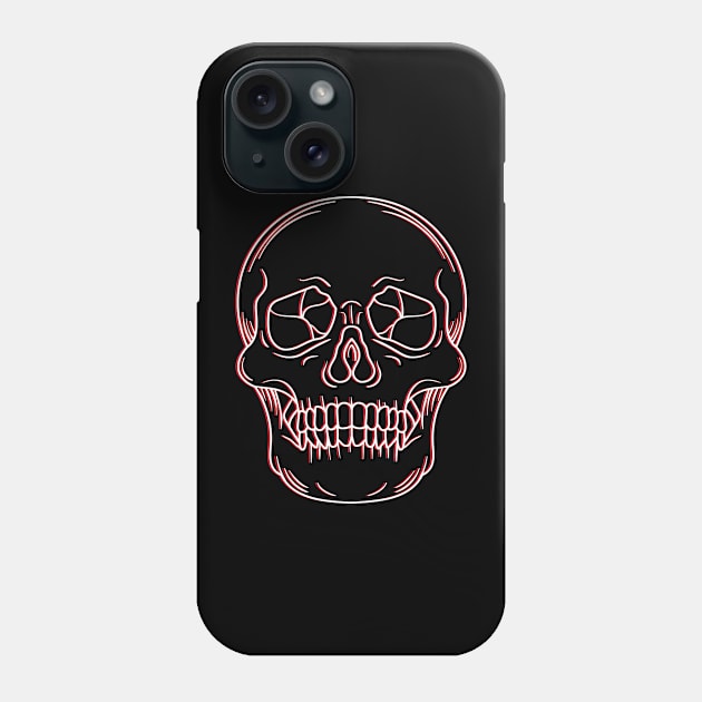 Dark Skull Phone Case by Cryptocactos 