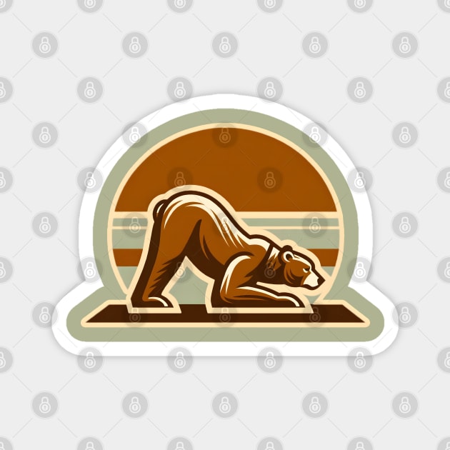 Downward Bear Magnet by Total 8 Yoga