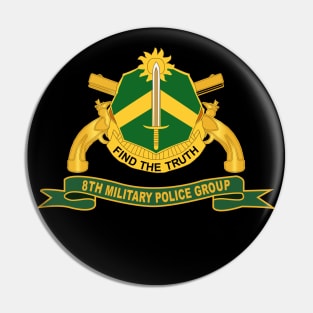 8th Military Police Group with MP Branch and Ribbon Pin