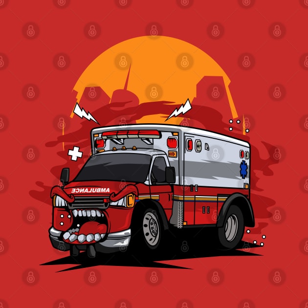 Ambulance monster car by beanbeardy